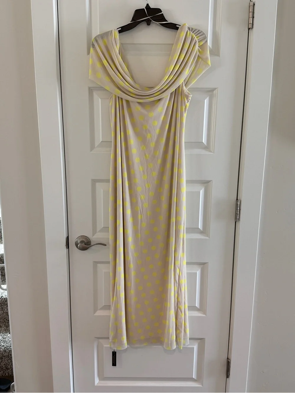 NWT AFRM McCall Sun Dot Mesh Off-The-Shoulder Maxi Dress Plus Size 3X